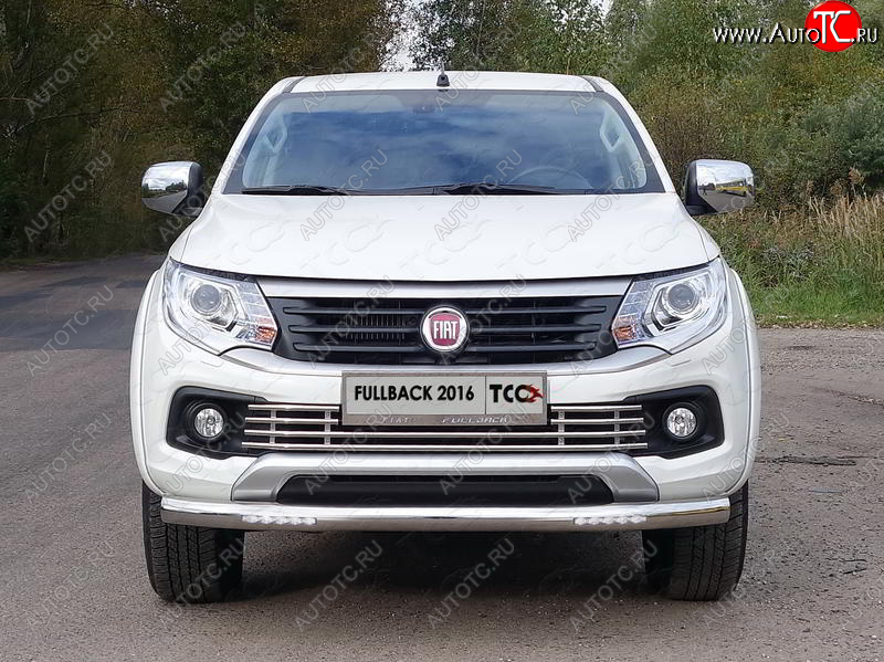 5 999 р. Рамка гос. номера ТСС Тюнинг  Fiat Fullback (2016-2018) (нержавейка)  с доставкой в г. Пермь