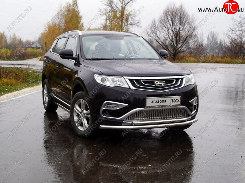 5 999 р. Рамка гос. номера ТСС Тюнинг  Geely Atlas  NL3 (2016-2022) (нержавейка)  с доставкой в г. Пермь