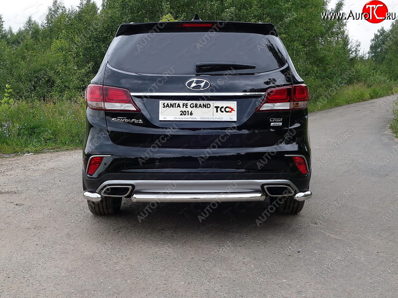 5 999 р. Рамка гос. номера ТСС Тюнинг  Hyundai Grand Santa Fe  1 DM (2016-2018) рестайлинг (нержавейка)  с доставкой в г. Пермь
