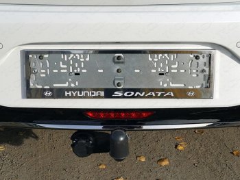 Рамка гос. номера ТСС Тюнинг Hyundai Sonata  DN8 (2019-2022) (нержавейка)