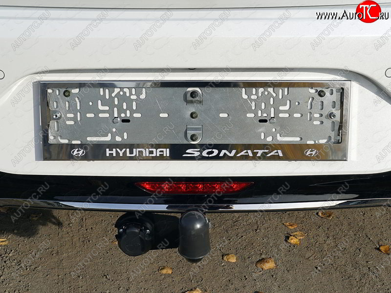 5 999 р. Рамка гос. номера ТСС Тюнинг Hyundai Sonata DN8 (2019-2022) (нержавейка)  с доставкой в г. Пермь