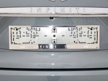 Рамка гос. номера ТСС Тюнинг INFINITI QX60  L50 (2016-2021) рестайлинг (нержавейка)