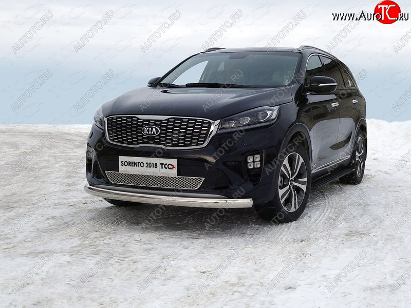 5 999 р. Рамка гос. номера ТСС Тюнинг  KIA Sorento  UM/Prime (2018-2020) рестайлинг (нержавейка)  с доставкой в г. Пермь