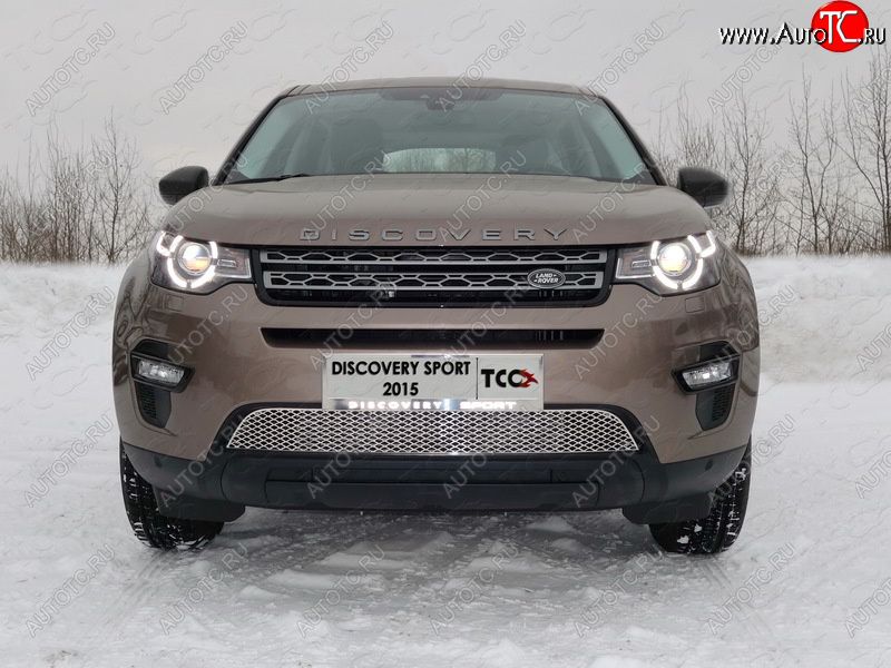5 999 р. Рамка гос. номера ТСС Тюнинг  Land Rover Discovery Sport  L550 (2014-2019) дорестайлинг (нержавейка)  с доставкой в г. Пермь