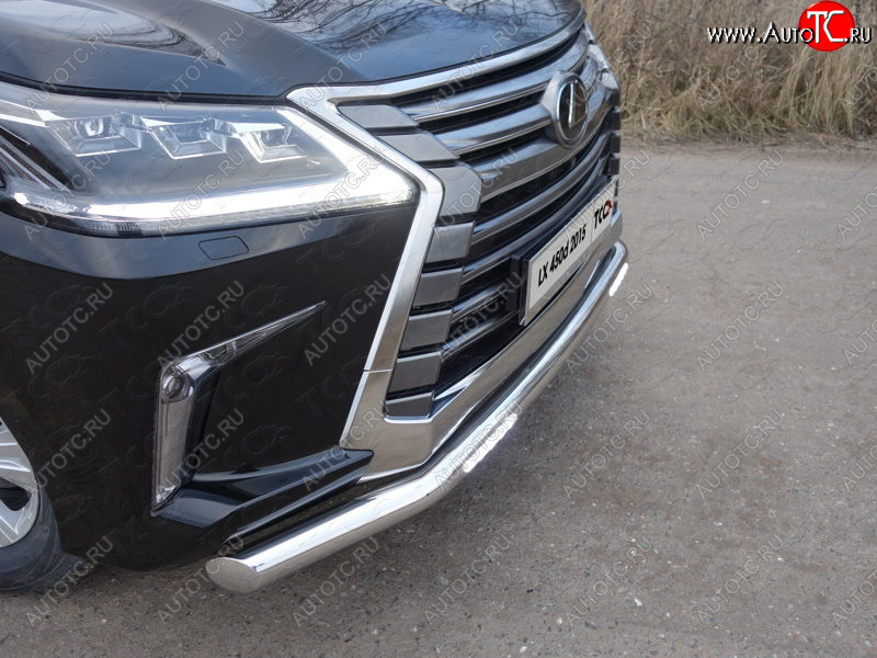 5 999 р. Рамка гос. номера ТСС Тюнинг Lexus LX570 J200 2-ой рестайлинг (2015-2022) (нержавейка)  с доставкой в г. Пермь
