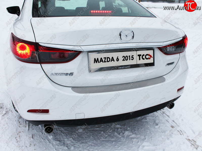 5 999 р. Рамка гос. номера ТСС Тюнинг  Mazda CX-5  KE (2015-2017) рестайлинг (нержавейка)  с доставкой в г. Пермь