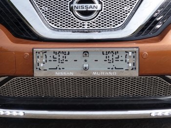 Рамка гос. номера ТСС Тюнинг Nissan Murano  3 Z52 (2015-2022) дорестайлинг (нержавейка)