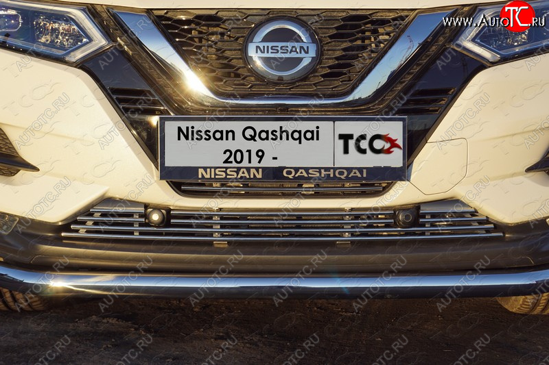 4 999 р. Рамка гос. номера ТСС Тюнинг Nissan Qashqai 2 J11 рестайлинг (2017-2022) (нержавейка)  с доставкой в г. Пермь