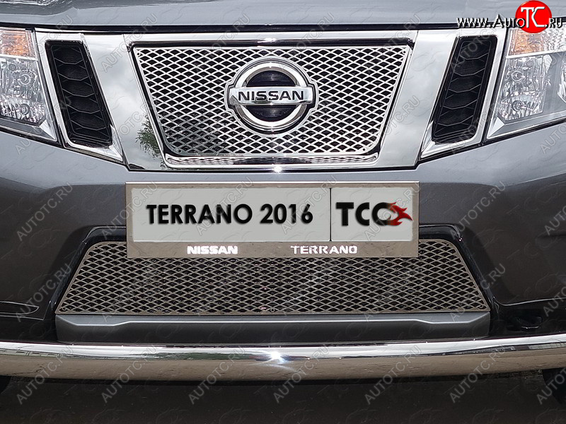 5 999 р. Рамка гос. номера ТСС Тюнинг  Nissan Terrano  D10 (2013-2016) дорестайлинг (нержавейка)  с доставкой в г. Пермь