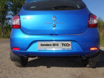 Рамка гос. номера ТСС Тюнинг Renault Sandero  (B8) (2014-2018) дорестайлинг (нержавейка)