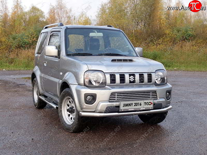 5 999 р. Рамка гос. номера ТСС Тюнинг  Suzuki Jimny  JB23/JB43 (2012-2018) 2-ой рестайлинг (нержавейка)  с доставкой в г. Пермь