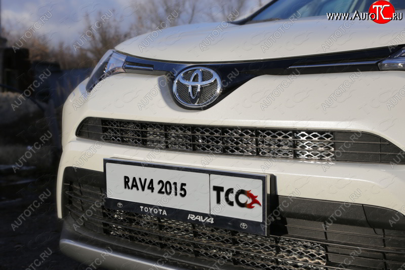 5 999 р. Рамка гос. номера ТСС Тюнинг Toyota RAV4 XA40 5 дв. рестайлинг (2015-2019) (нержавейка)  с доставкой в г. Пермь