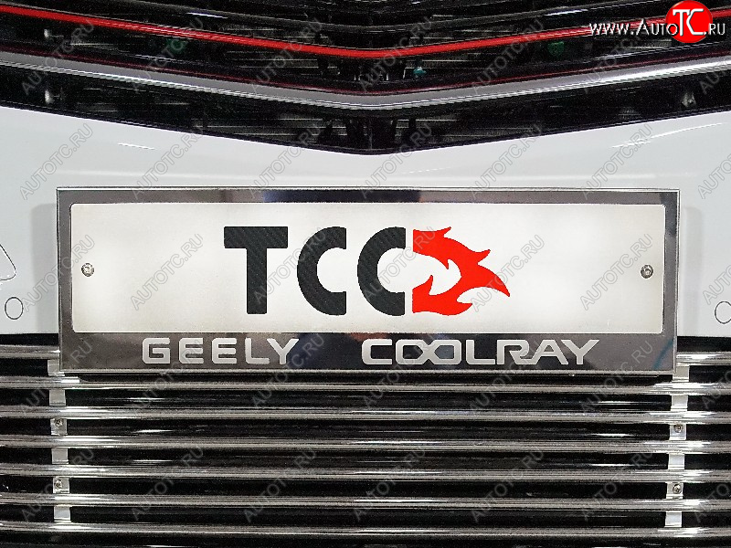 4 999 р. Рамка гос. номера ТСС Тюнинг  Geely Coolray  SX11 (2018-2023) дорестайлинг (нержавейка)  с доставкой в г. Пермь