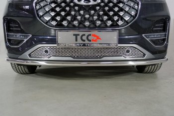 Решетка радиатора нижняя цельная ТСС Тюнинг Chery Tiggo 8 PRO (2021-2025) (литс)