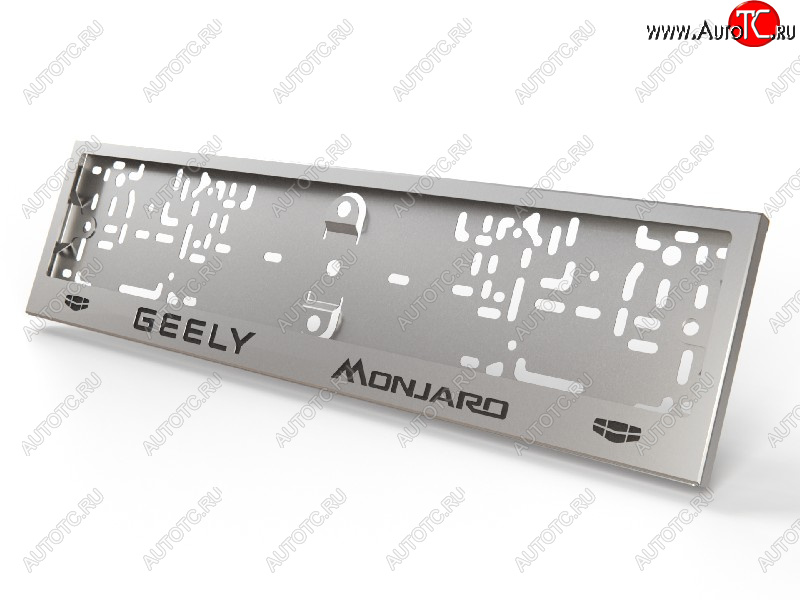 4 999 р. Рамка гос. номера ТСС Тюнинг Geely Monjaro (2022-2025) (нержавейка)  с доставкой в г. Пермь