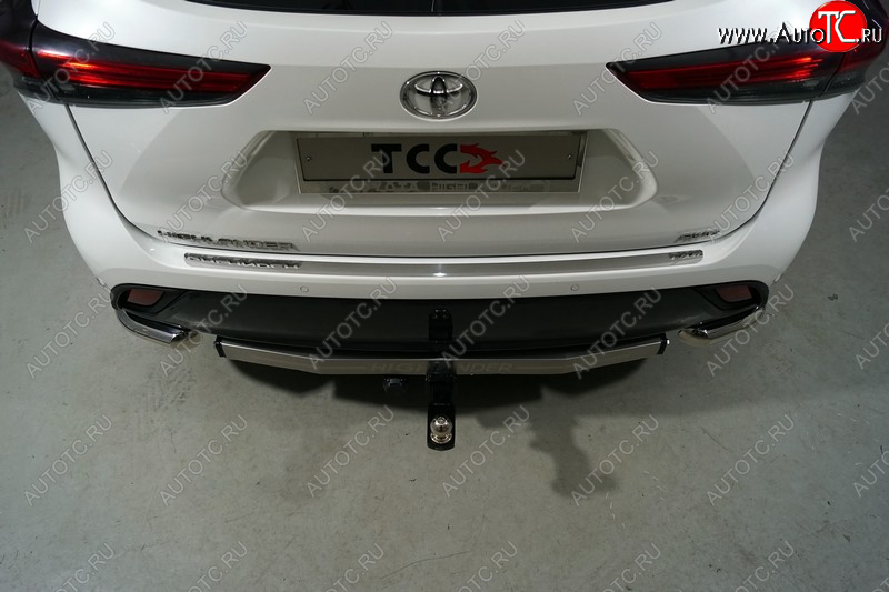 1 000 000 р. Закладка на задний бампер ТСС Тюнинг Toyota Highlander XU70 (2020-2025) (Лист зеркальный)  с доставкой в г. Пермь