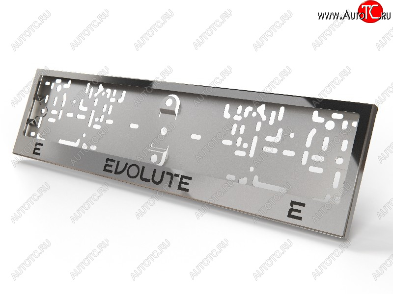 5 999 р. Рамка гос. номера ТСС Тюнинг  Evolute i-Joy (2022-2025) джип (нержавейка)  с доставкой в г. Пермь