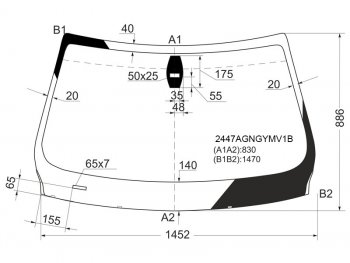 6 649 р. Стекло лобовое (Датчик дождя) BMW 3-Series 05-14  M3 06-13 FUYAO 2447AGNGYMV1B  с доставкой в г. Пермь. Увеличить фотографию 1