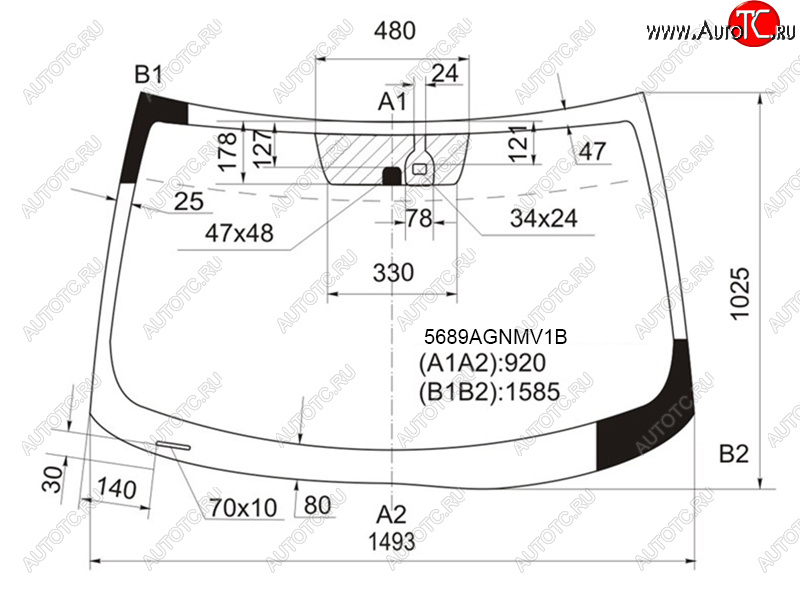 8 399 р. Стекло лобовое (Датчик дождя) Mitsubishi ASX 10-16  Citroen C4 Aircross 12-16  Peugeot 4008 12-15 FUYAO 5689AGNMV1B  с доставкой в г. Пермь