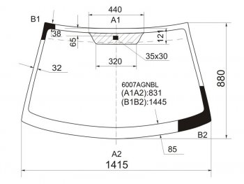 Стекло лобовое Nissan Almera 00-06  Almera Classic 06-12  Bluebird Sylphy 00-05 FUYAO 6007AGNBL