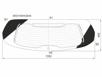 11 599 р. Стекло заднее (Цвет зеленый Обогрев) Haval F7 18-24 FUYAO 6303100XKQ04A  с доставкой в г. Пермь. Увеличить фотографию 1