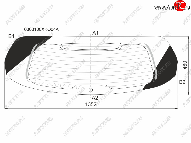 11 599 р. Стекло заднее (Цвет зеленый Обогрев) Haval F7 18-24 FUYAO 6303100XKQ04A  с доставкой в г. Пермь