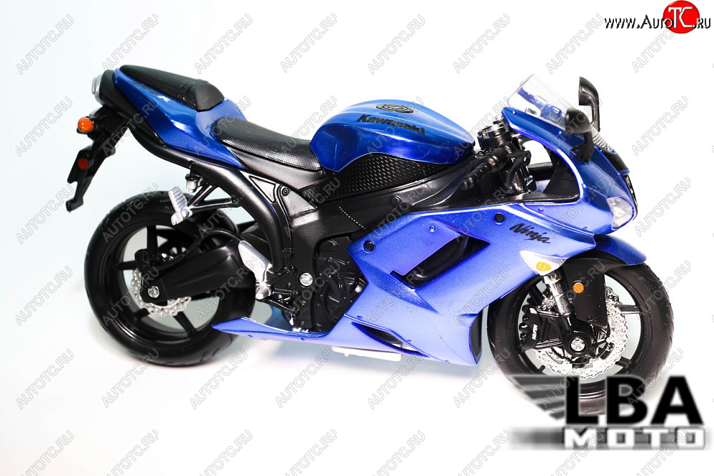 1 599 р. Модель мотоцикла Kawasaki Ninja ZX-6R Синего цвета масштаб 112  пм-00002228  с доставкой в г. Пермь
