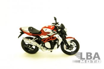 1 599 р. Модель мотоцикла MV Agusta Brutale 1090RR Красного цвета масштаб 112  пм-00002229  с доставкой в г. Пермь. Увеличить фотографию 1
