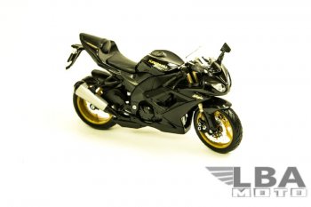 1 599 р. Модель мотоцикла Kawasaki Ninja ZX-10R Черного цвета масштаб 112  лб-00000319  с доставкой в г. Пермь. Увеличить фотографию 1