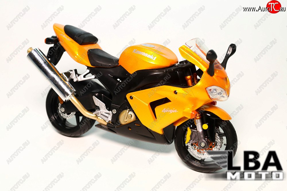 1 599 р. Модель мотоцикла Kawasaki Ninja ZX-10R Оранжевого цвета масштаб 112  лб-00000326  с доставкой в г. Пермь