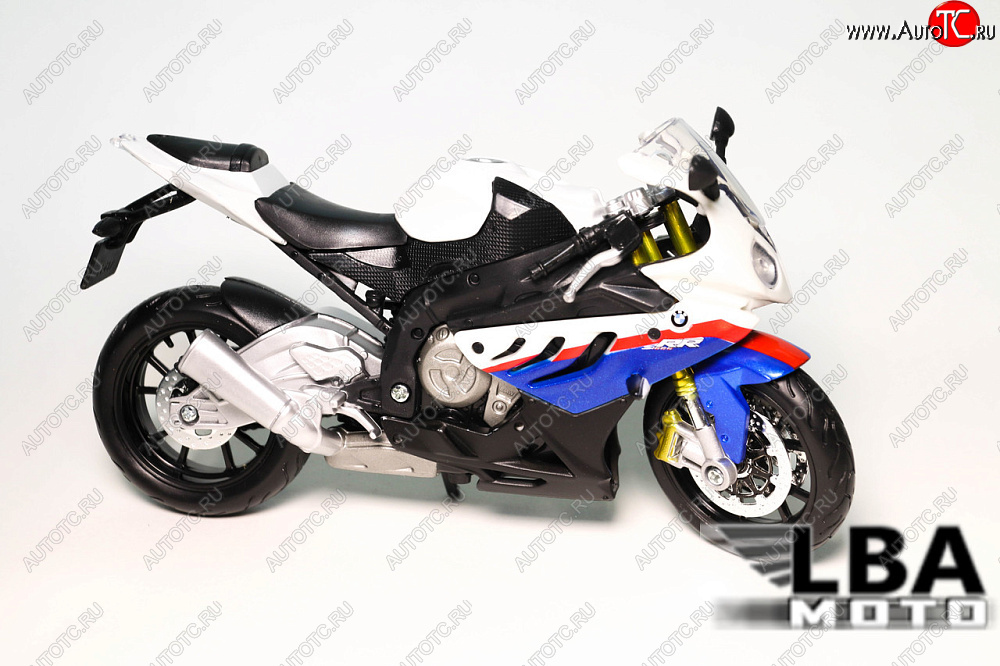 1 599 р. Модель мотоцикла BMW S1000RR Бело-Синего цвета масштаб 112  лб-00000329  с доставкой в г. Пермь