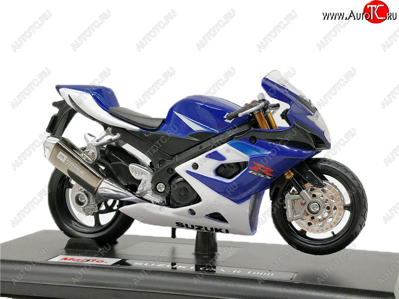 1 299 р. Модель мотоцикла Suzuki GSX-R1000 05-06 Сине-Белый масштаб 118  пм-00018358  с доставкой в г. Пермь
