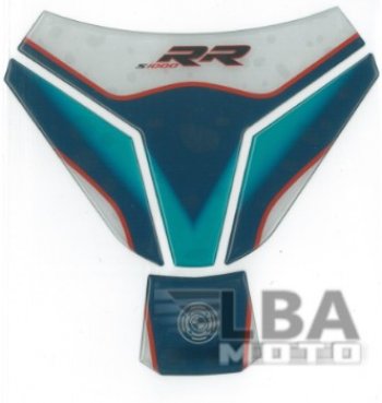 1 379 р. Наклейка на бак для мотоцикла BMW S1000RR Бело-Сине-Голубая Широкая  пм-00017084  с доставкой в г. Пермь. Увеличить фотографию 1