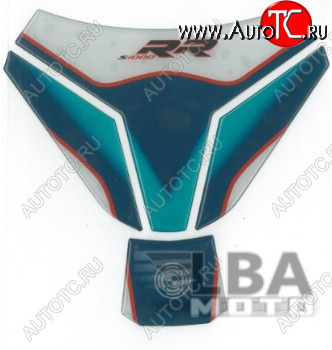 1 379 р. Наклейка на бак для мотоцикла BMW S1000RR Бело-Сине-Голубая Широкая  пм-00017084  с доставкой в г. Пермь