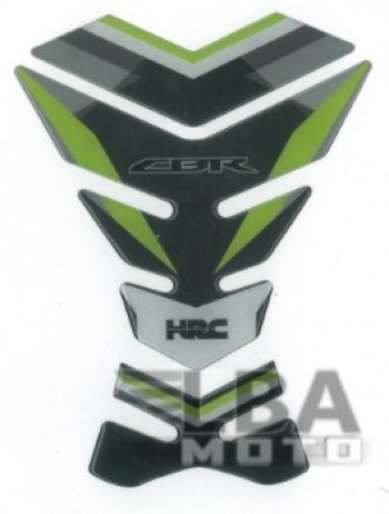 1 329 р. Наклейка на бак для мотоцикла Honda CBR HRC Черно-Зелёная  пм-00017087  с доставкой в г. Пермь. Увеличить фотографию 2