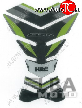 1 329 р. Наклейка на бак для мотоцикла Honda CBR HRC Черно-Зелёная  пм-00017087  с доставкой в г. Пермь