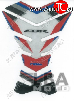 1 329 р. Наклейка на бак для мотоцикла Honda CBR HRC Бело-Красная  пм-00017089  с доставкой в г. Пермь