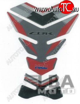 1 329 р. Наклейка на бак для мотоцикла Honda CBR HRC Серо-Красная  пм-00017090  с доставкой в г. Пермь