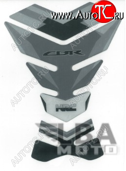 1 329 р. Наклейка на бак для мотоцикла Honda CBR HRC Серая  пм-00017091  с доставкой в г. Пермь