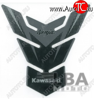 1 279 р. Наклейка на бак для мотоцикла Kawasaki Ninja Серо-Черная  пм-00017093  с доставкой в г. Пермь