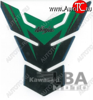 1 329 р. Наклейка на бак для мотоцикла Kawasaki Ninja Зелено-Черная  пм-00017094  с доставкой в г. Пермь