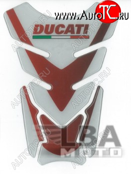 1 299 р. Наклейка на бак для мотоцикла Ducati Бело-Красная  пм-00017097  с доставкой в г. Пермь