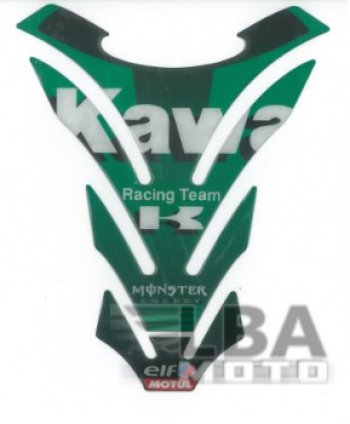 1 329 р. Наклейка на бак для мотоцикла Kawasaki Racing Зеленая  пм-00017106  с доставкой в г. Пермь. Увеличить фотографию 2