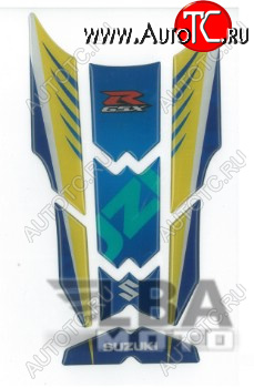 1 329 р. Наклейка на бак для мотоцикла Suzuki GSX-R Сине-Желтая  пм-00017107  с доставкой в г. Пермь