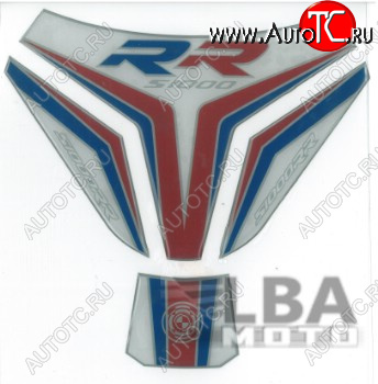 1 329 р. Наклейка на бак для мотоцикла BMW S1000RR Бело-Красно-Синяя Широкая  пм-00017111  с доставкой в г. Пермь