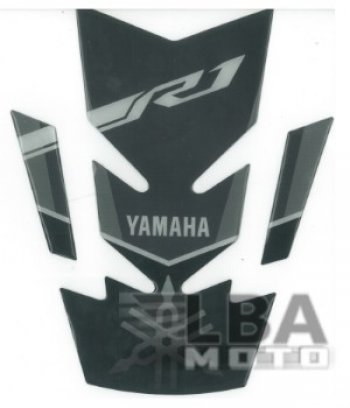 1 329 р. Наклейка на бак для мотоцикла Yamaha YZF-R1 Серо-Черная  пм-00017117  с доставкой в г. Пермь. Увеличить фотографию 1