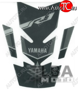 1 329 р. Наклейка на бак для мотоцикла Yamaha YZF-R1 Серо-Черная  пм-00017117  с доставкой в г. Пермь