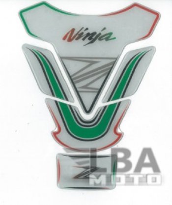1 329 р. Наклейка на бак для мотоцикла Kawasaki Ninja Z Бело-Зеленая  пм-00017121  с доставкой в г. Пермь. Увеличить фотографию 1