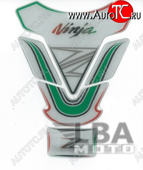 1 329 р. Наклейка на бак для мотоцикла Kawasaki Ninja Z Бело-Зеленая  пм-00017121  с доставкой в г. Пермь