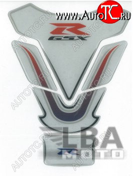 1 329 р. Наклейка на бак для мотоцикла Suzuki GSX-R Бело-Сине-Красная  пм-00017126  с доставкой в г. Пермь